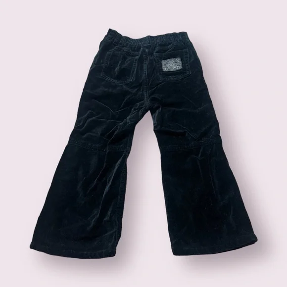 Toddler Girl Polo Jeans Co Ralph Lauren Black Velvet Button Flare Pants Size 4T - Picture 8 of 11